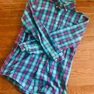Vineyard Vines Holiday Button-down Boys L 16 🌲